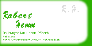robert hemm business card